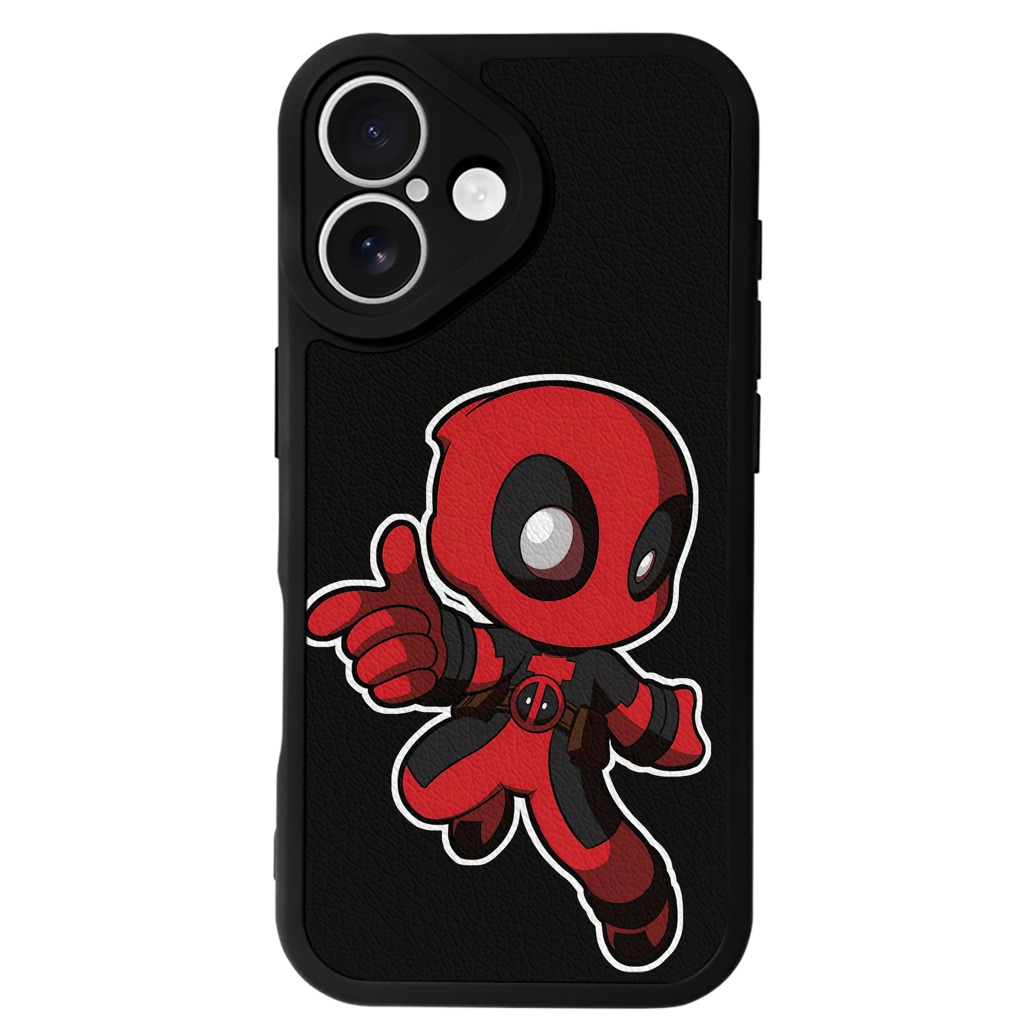 （画像用） Deadpool デッドプール 【iPhone 16シリーズ対応】シリコンスマホケース（レザー調） 材質：シリコン